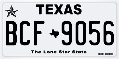 TX license plate BCF9056