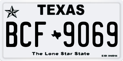 TX license plate BCF9069