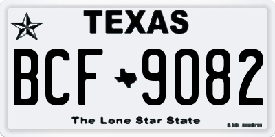 TX license plate BCF9082