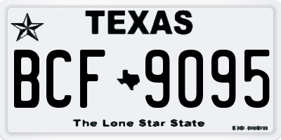 TX license plate BCF9095
