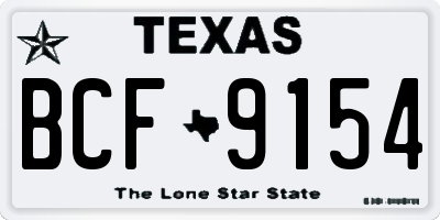 TX license plate BCF9154