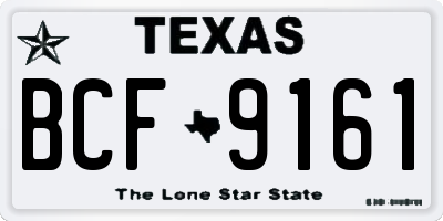 TX license plate BCF9161