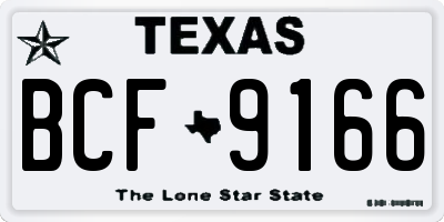 TX license plate BCF9166