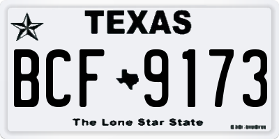 TX license plate BCF9173
