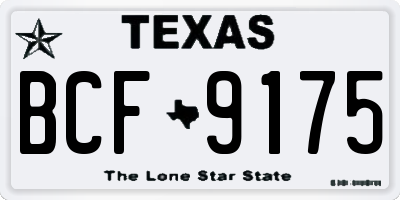 TX license plate BCF9175