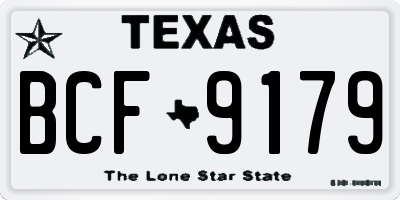 TX license plate BCF9179