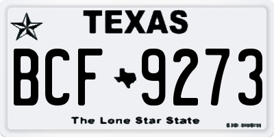 TX license plate BCF9273