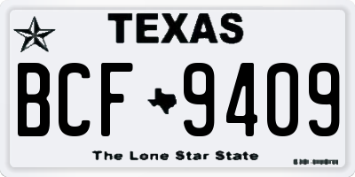 TX license plate BCF9409