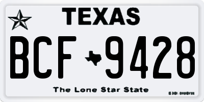 TX license plate BCF9428