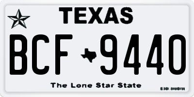 TX license plate BCF9440