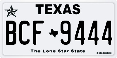 TX license plate BCF9444