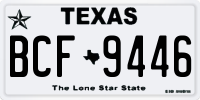 TX license plate BCF9446