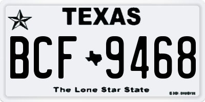 TX license plate BCF9468
