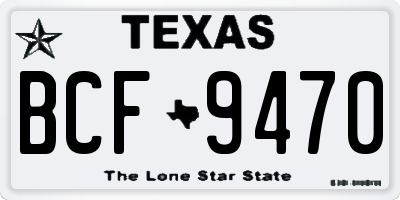 TX license plate BCF9470
