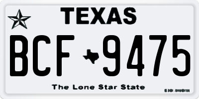 TX license plate BCF9475