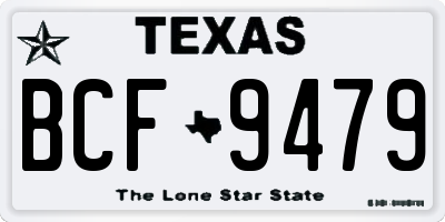 TX license plate BCF9479