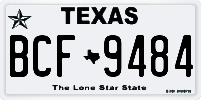 TX license plate BCF9484