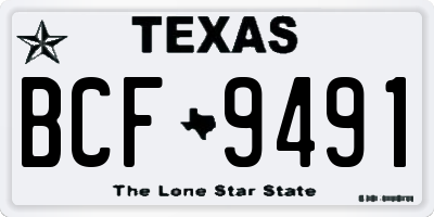 TX license plate BCF9491
