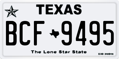 TX license plate BCF9495