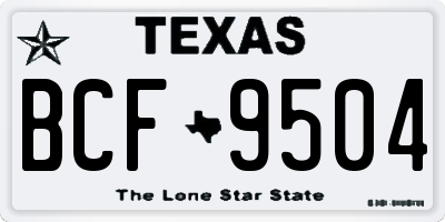 TX license plate BCF9504