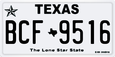 TX license plate BCF9516