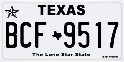 TX license plate BCF9517