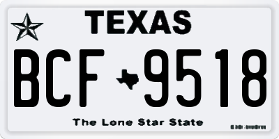 TX license plate BCF9518