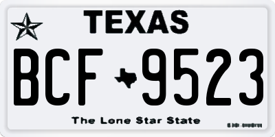 TX license plate BCF9523