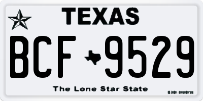 TX license plate BCF9529
