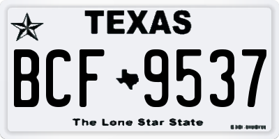 TX license plate BCF9537
