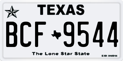 TX license plate BCF9544