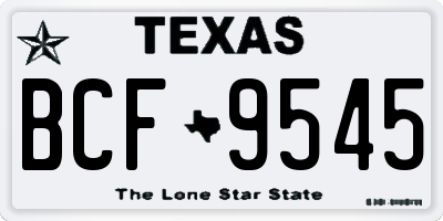 TX license plate BCF9545
