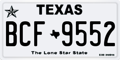TX license plate BCF9552