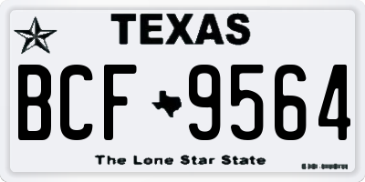 TX license plate BCF9564
