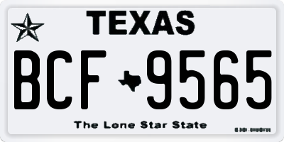 TX license plate BCF9565