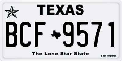 TX license plate BCF9571