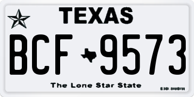 TX license plate BCF9573