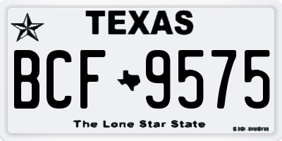 TX license plate BCF9575