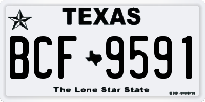 TX license plate BCF9591