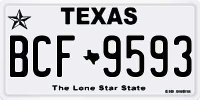TX license plate BCF9593