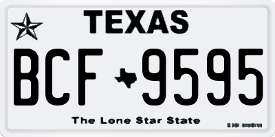 TX license plate BCF9595