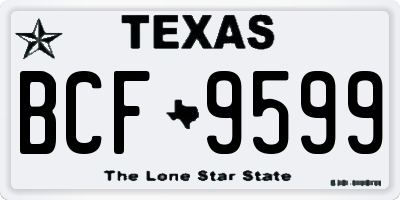 TX license plate BCF9599