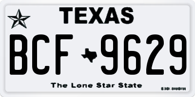 TX license plate BCF9629