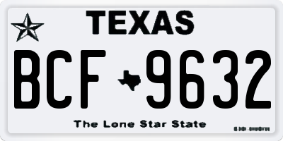 TX license plate BCF9632
