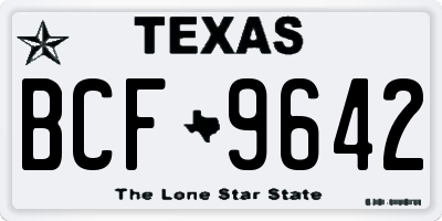 TX license plate BCF9642