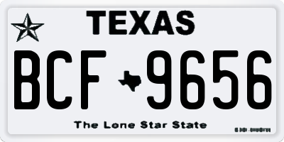 TX license plate BCF9656