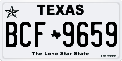 TX license plate BCF9659
