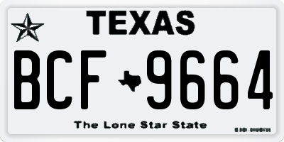 TX license plate BCF9664