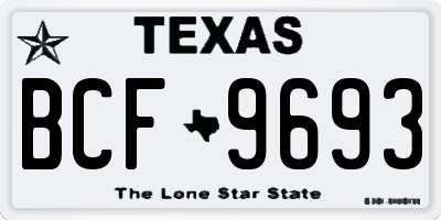 TX license plate BCF9693