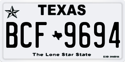 TX license plate BCF9694